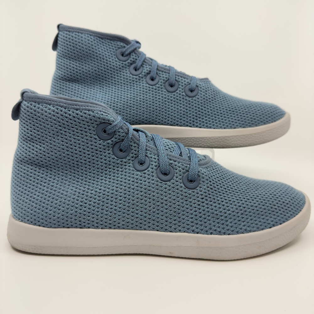 Allbirds Tree Topper Womens 10 Blue Gray Grey Shoes High Top‎ Lace Up Sneakers